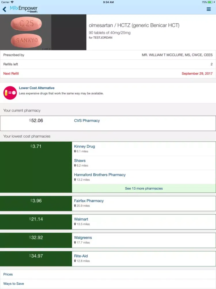 MRx Empower with GoodRx iPad  Screenshots