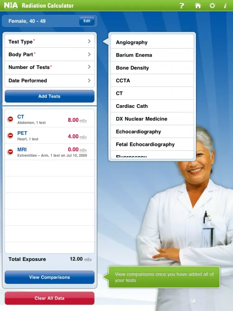 Radiation Calculator iPad  Screenshots