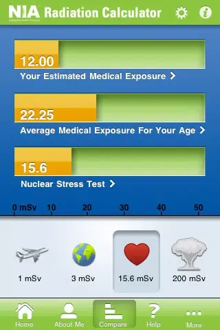 Radiation Calculator Screenshots