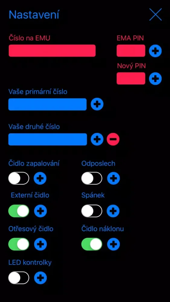 Tangkapan layar EMA Alarm