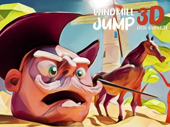 Windmill Jump 3D - Don Quixote iPad  스크린샷
