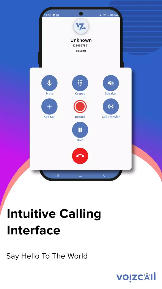 ภาพหน้าจอของ VoizCall
