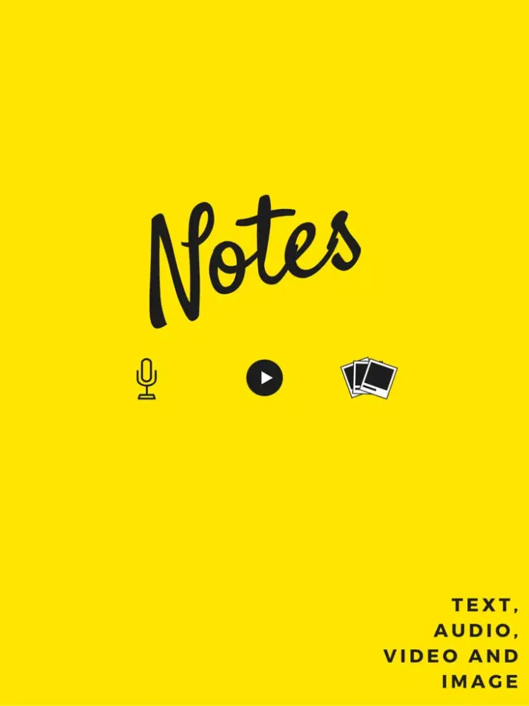 Tangkapan skrin Notes - Text, Audio, Video and Image iPad