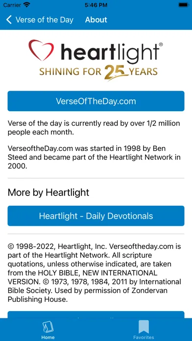 Tangkapan skrin Verse of the Day by Heartlight