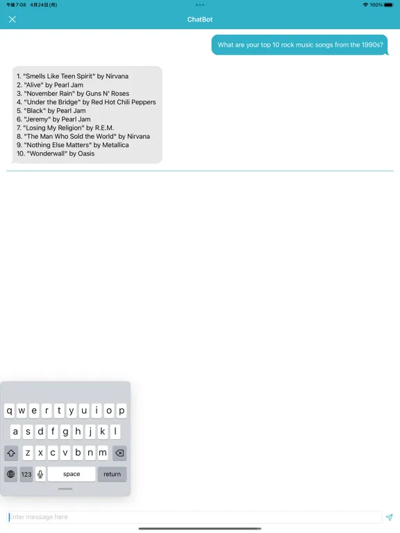 Zrzuty ekranu ChatBot for Prompt Engineering iPad 