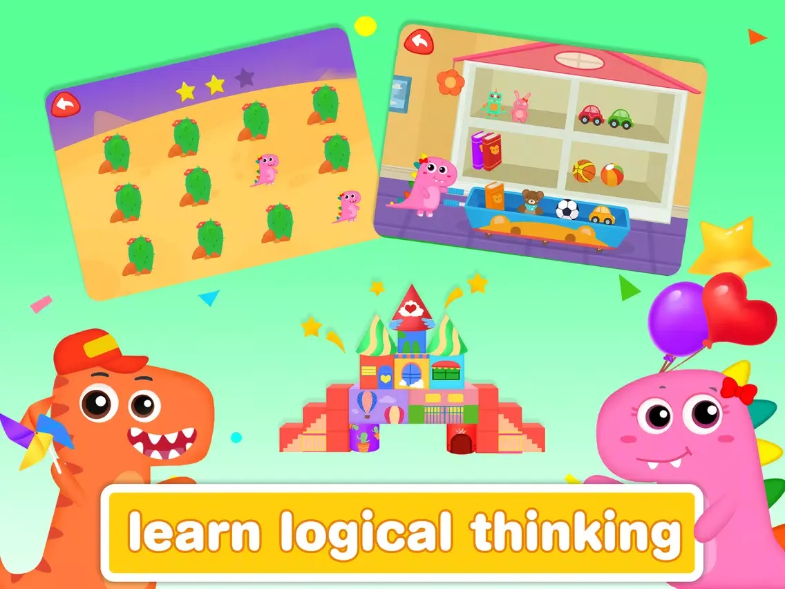 Ảnh chụp màn hình của Dinosaur Logic Puzzles Lite iPad 