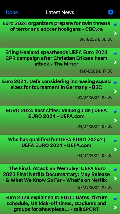 Captures d'écran de Euro Football 2024 Live scores