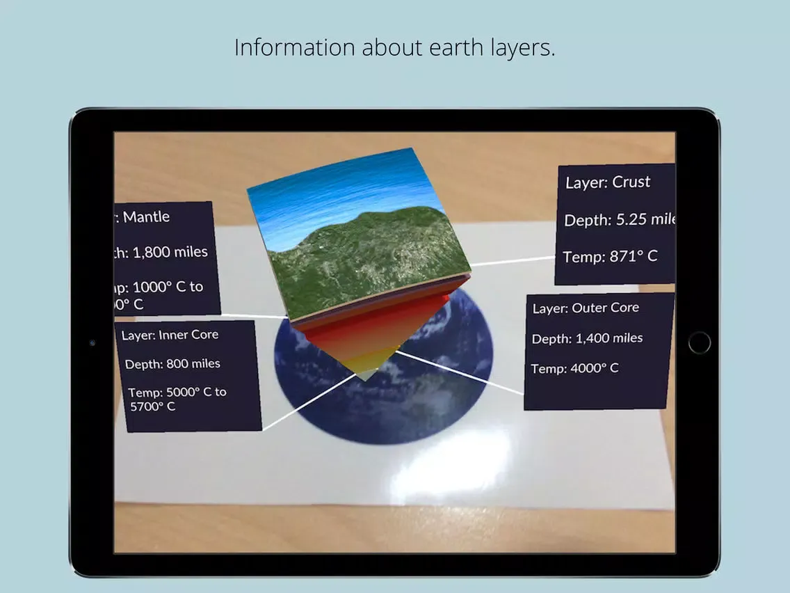 Tangkapan layar Earth - Augmented Reality iPad 