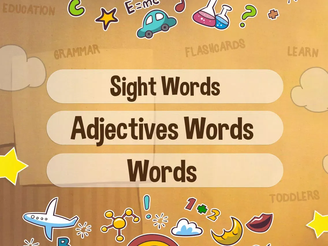 Ảnh chụp màn hình của Sight Adjective Words iPad 