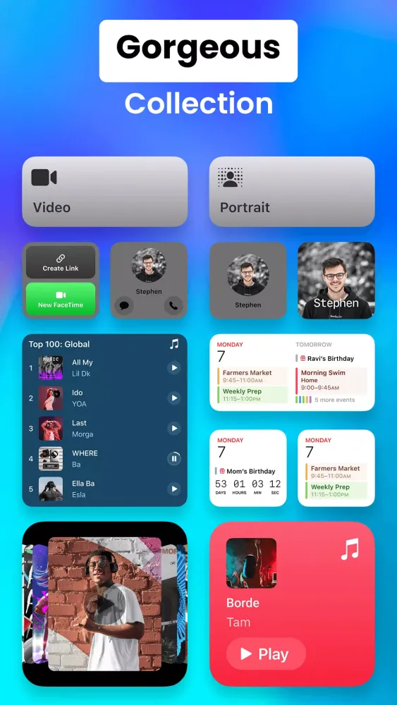 iOS Widgets - iphone Widgets Screenshots