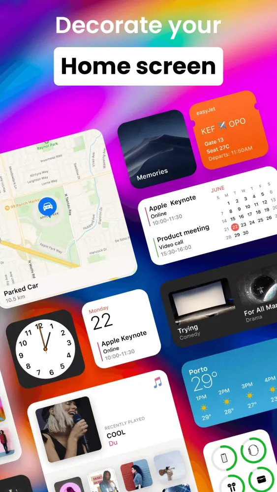 iOS Widgets - iphone Widgets Screenshots