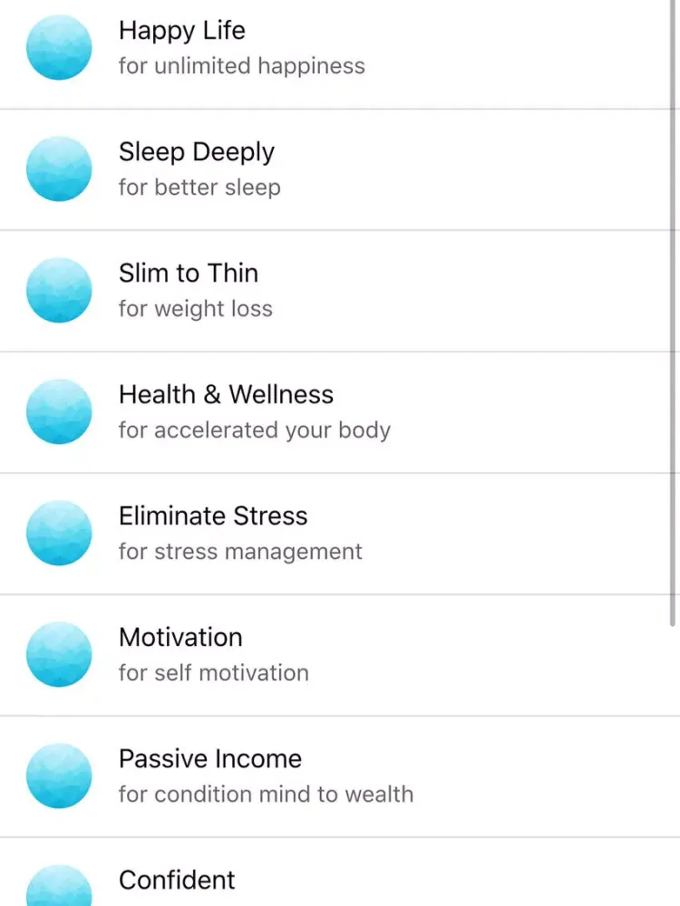 Self Hypnosis for Sleep, Relaxation & Mindfulness iPad  Screenshots