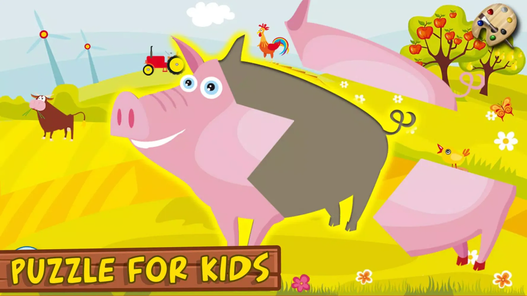 ภาพหน้าจอของ Farm Animals Puzzles Games 2+