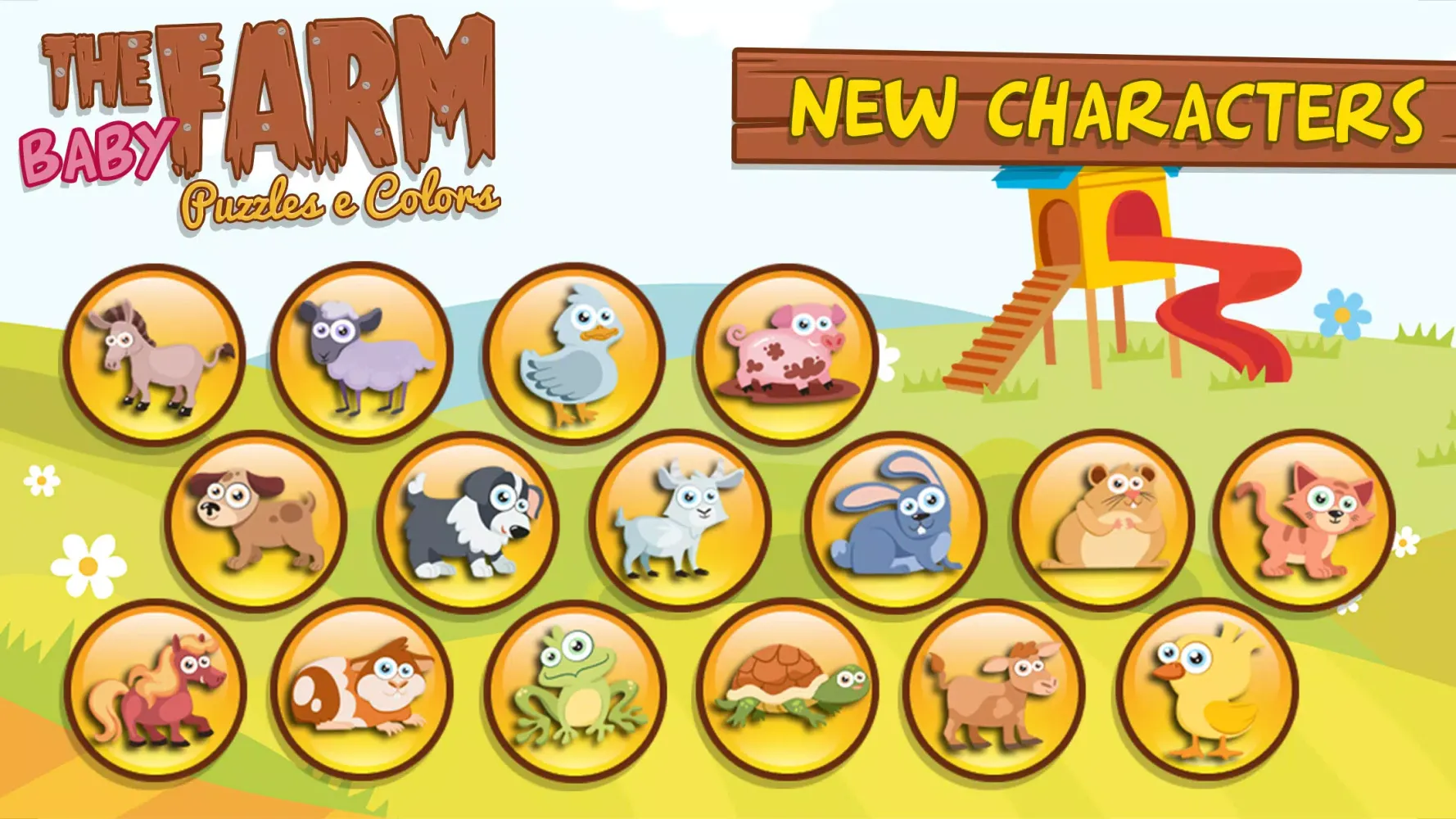 ภาพหน้าจอของ Farm Animals Puzzles Games 2+