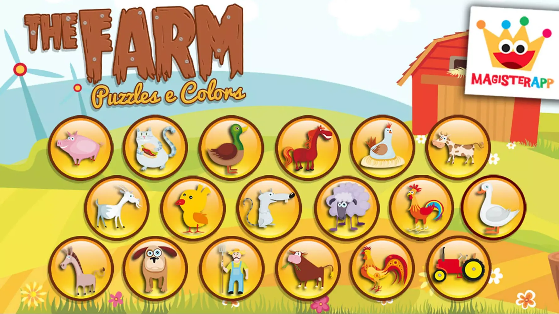 ภาพหน้าจอของ Farm Animals Puzzles Games 2+