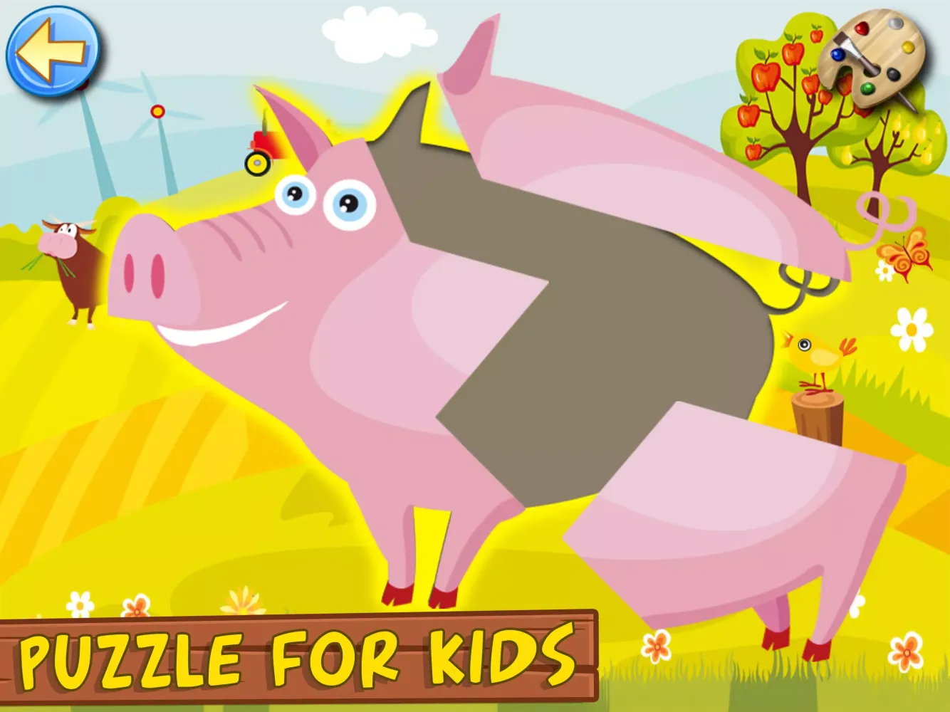 ภาพหน้าจอของ Farm Animals Puzzles Games 2+