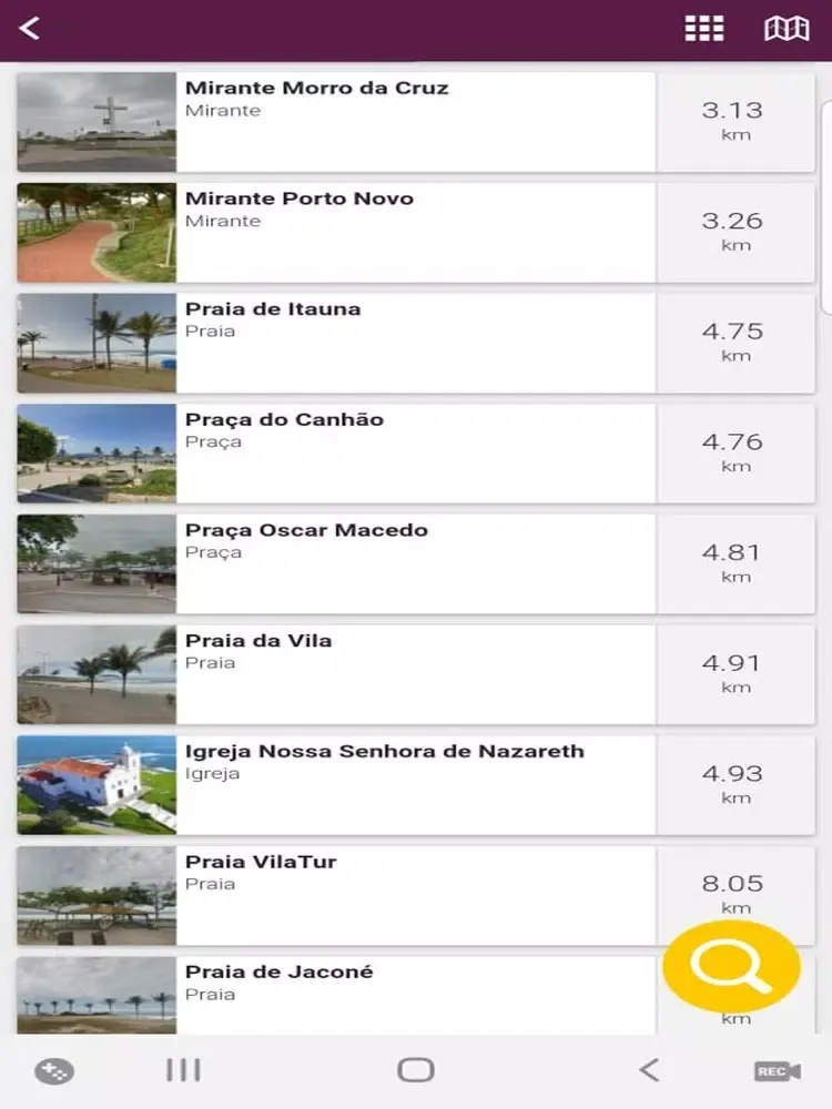 Tangkapan skrin Onde Tem Saquarema iPad 
