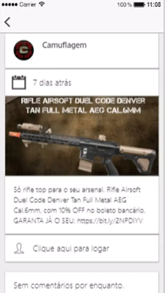 Tangkapan layar Camuflagem