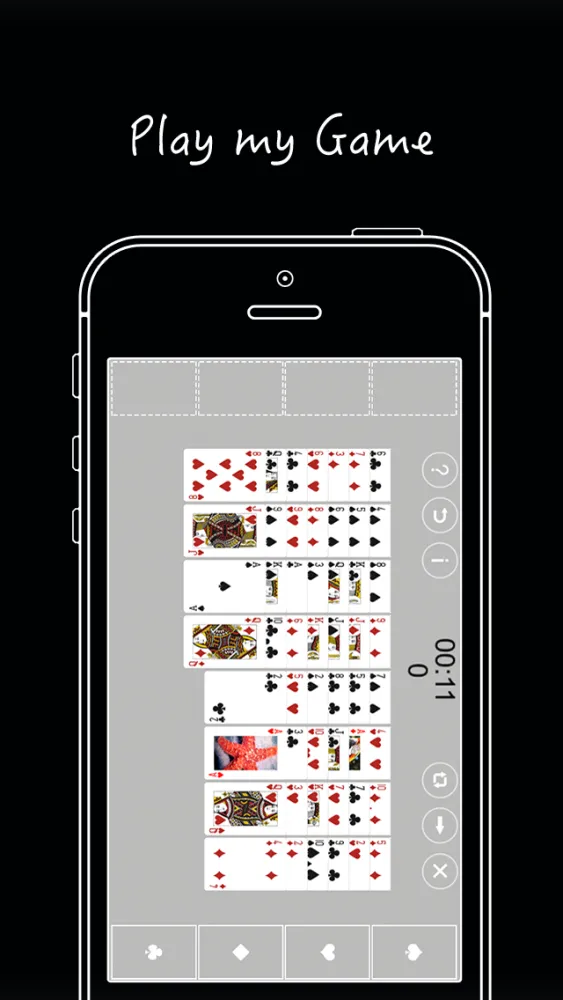PokerCam (create decks, design cards, play game: FreeCell) Ekran Görüntüleri