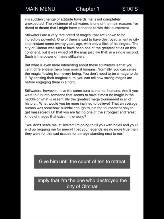 Ảnh chụp màn hình của Magium- Text adventure (CYOA) iPad 
