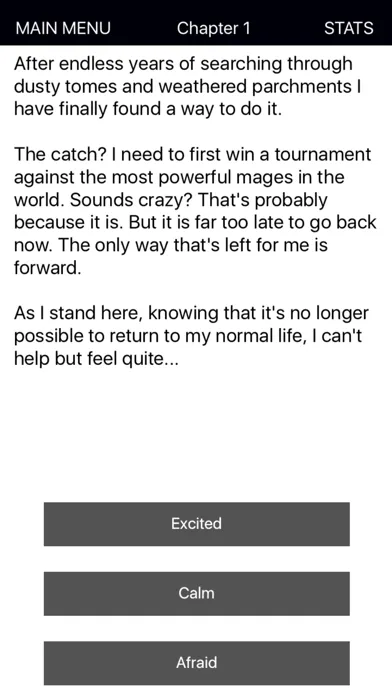 Ảnh chụp màn hình của Magium- Text adventure (CYOA)