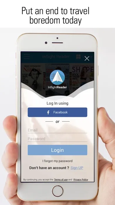 Tangkapan skrin Inflight Reader