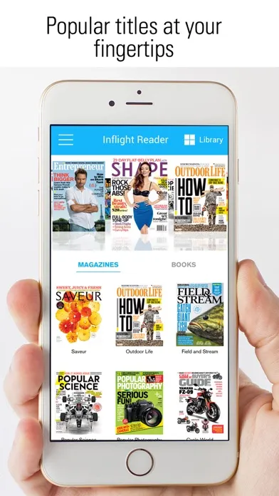 Tangkapan skrin Inflight Reader