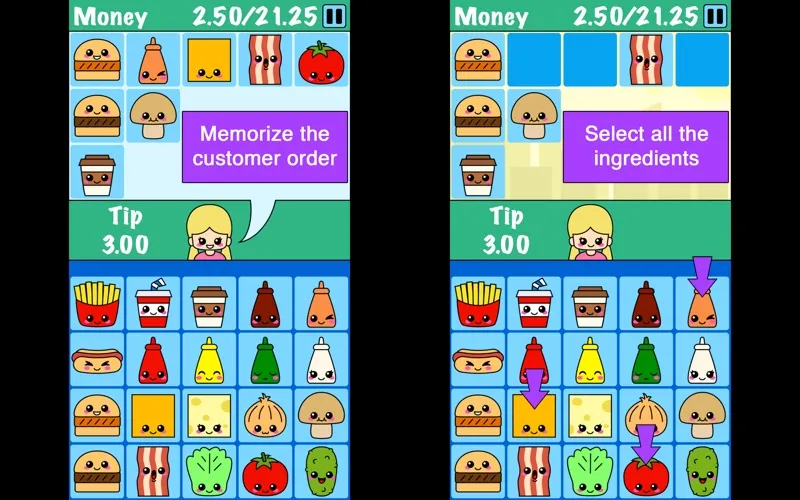 Burger Memory Game স্ক্রিনশট