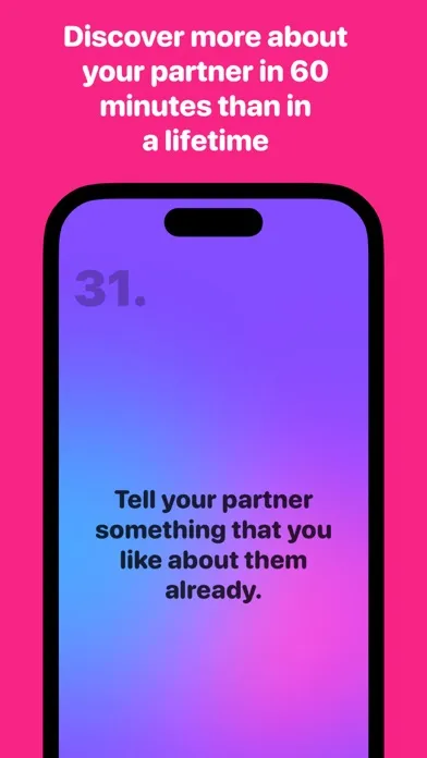 Zrzuty ekranu 36 Questions To Fall In Love!