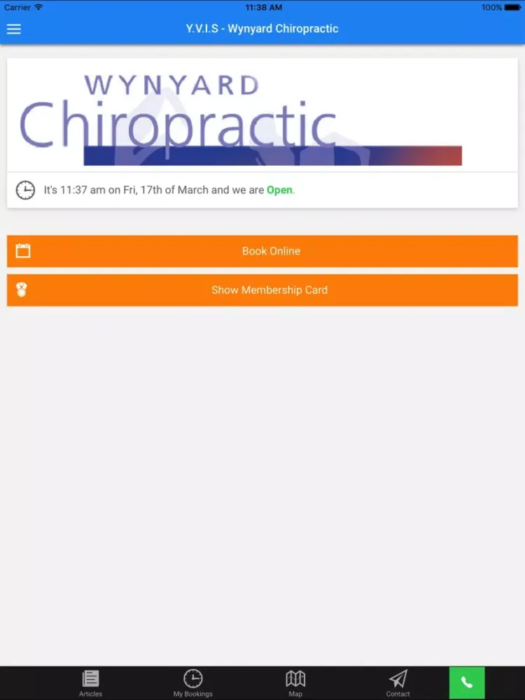 Screenshot di Wynyard Chiropractic iPad 