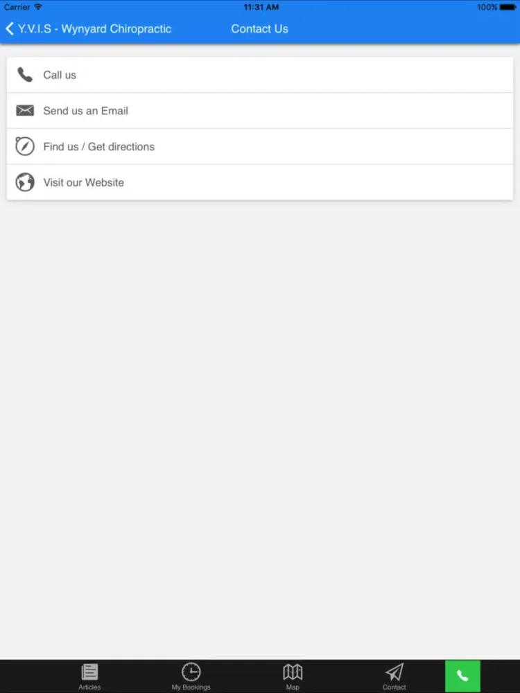 Screenshot di Wynyard Chiropractic iPad 