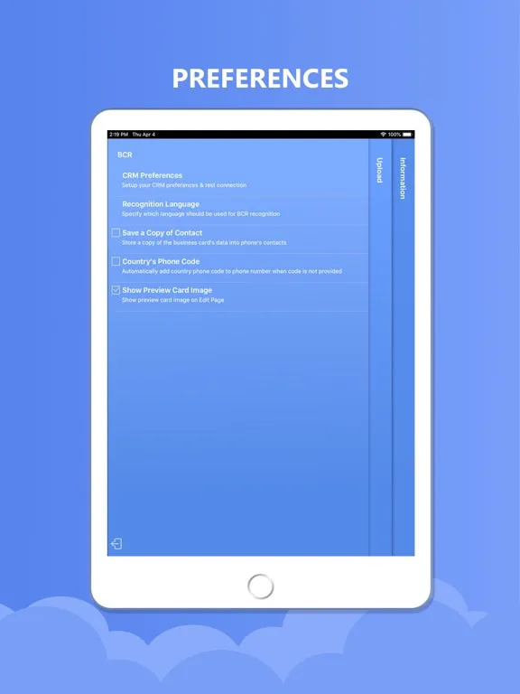 Business Card Reader 4 GSheets iPad 應用截圖