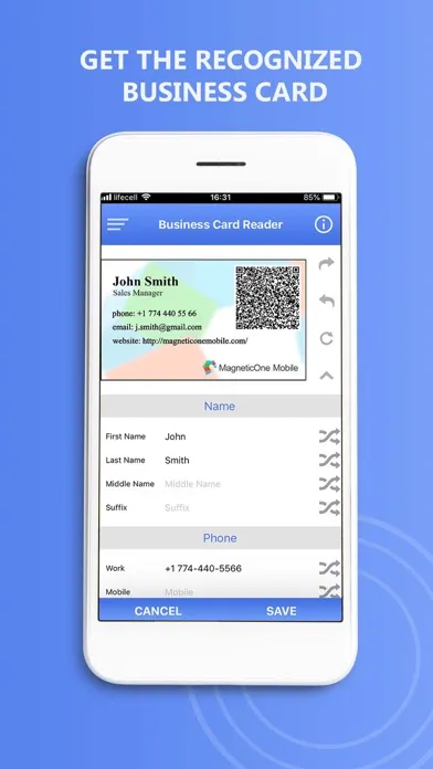 Business Card Reader 4 GSheets應用截圖