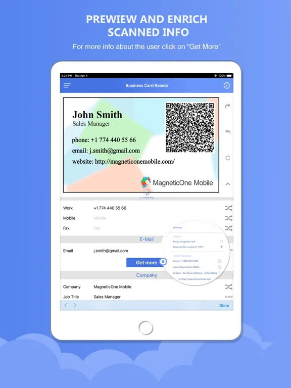 Pipedrive CRM BizCard Scanner iPad 應用截圖
