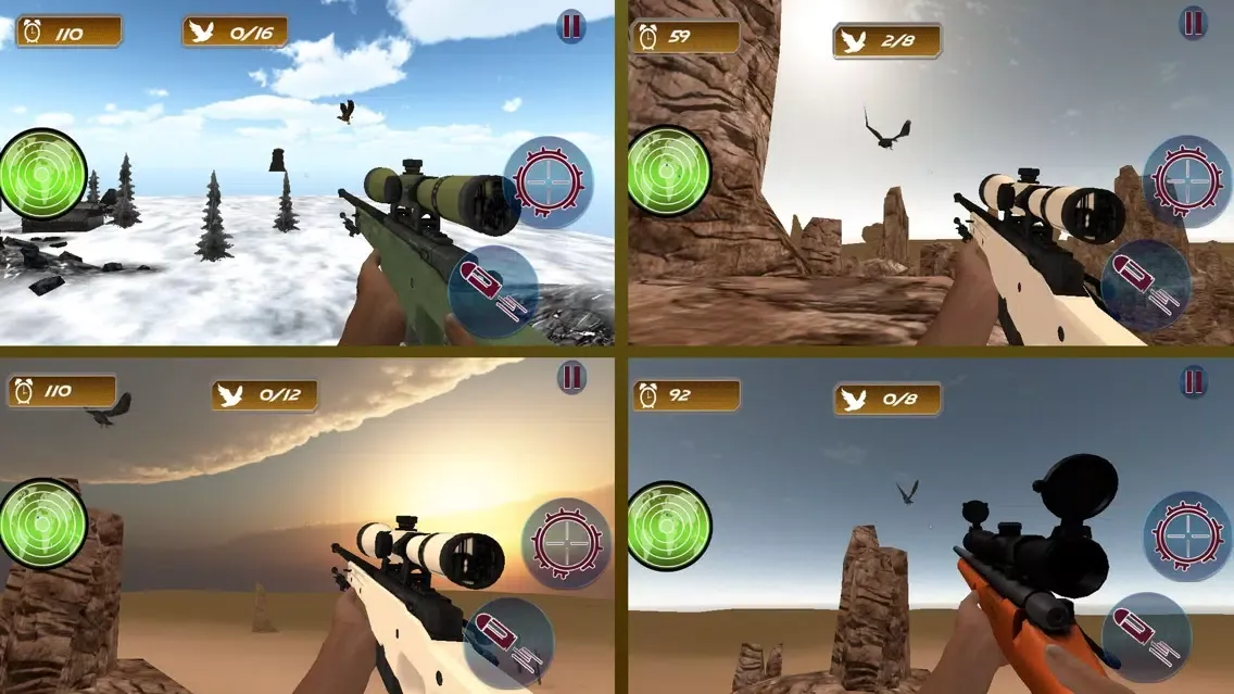 ภาพหน้าจอของ Awesome Birds Hunting