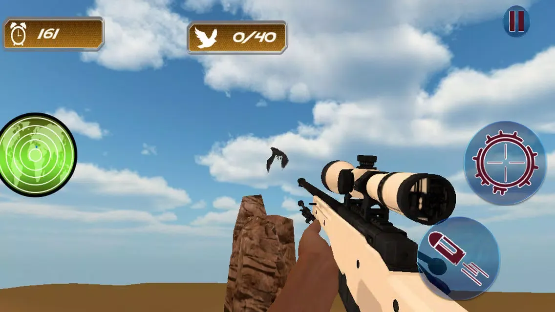 ภาพหน้าจอของ Awesome Birds Hunting