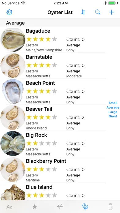Screenshot di Track My Oysters