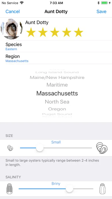 Screenshot di Track My Oysters