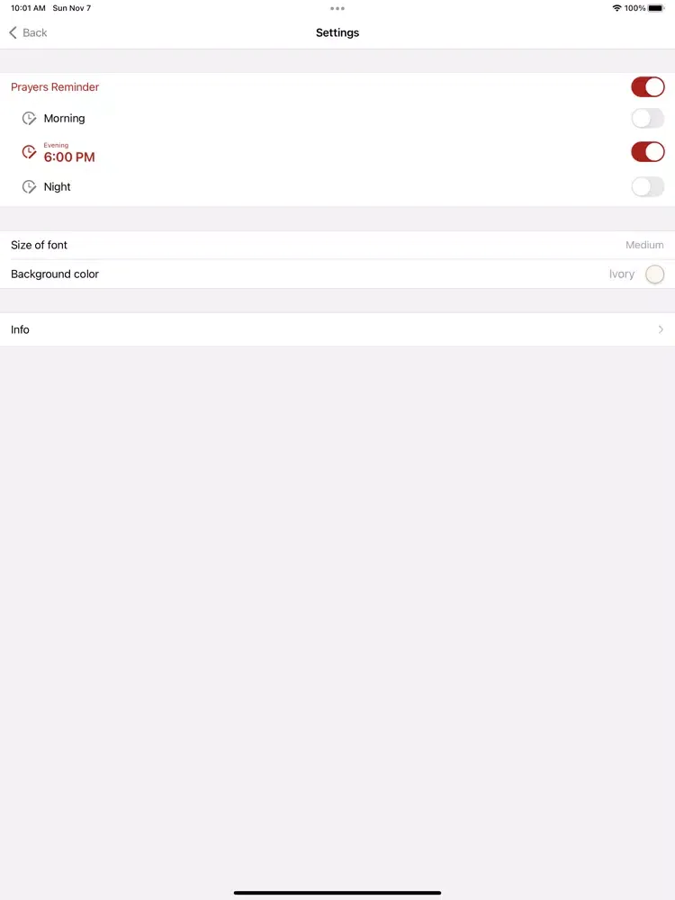 Tangkapan layar Advent Magnificat 2021 iPad 