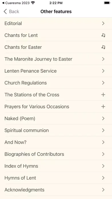 Captures d'écran de Lenten Companion 2023