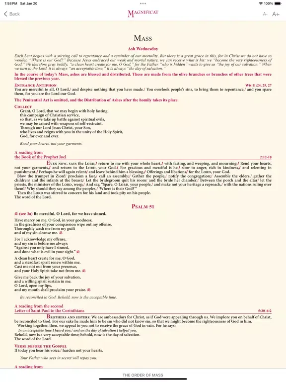 تصاویر Lenten Magnificat 2024 iPad 