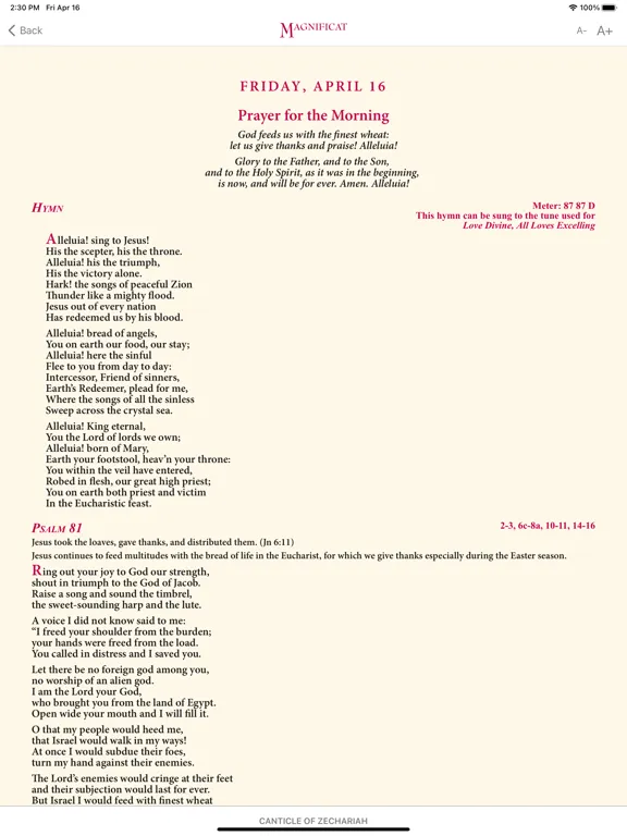 Captures d'écran de Magnificat English Editions iPad 