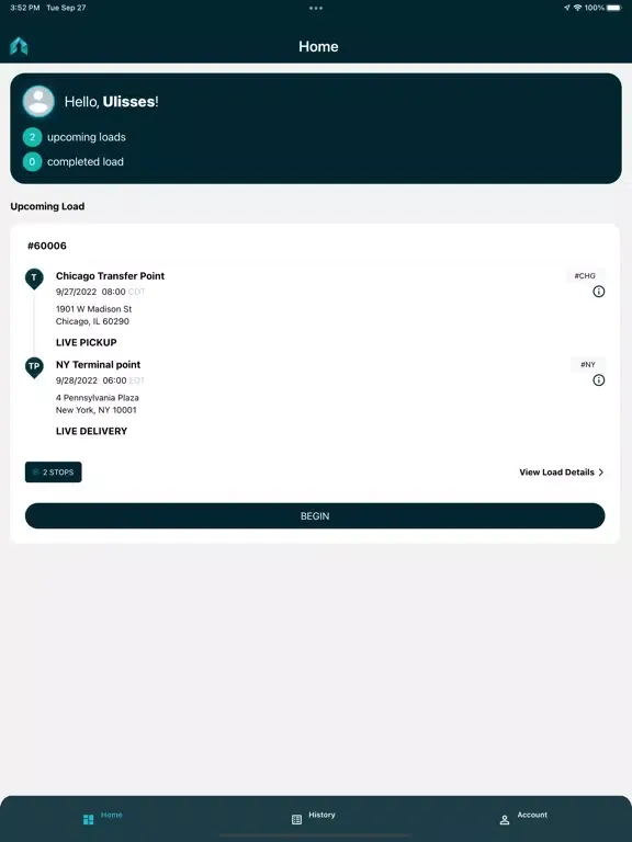 Zrzuty ekranu Magnify Freight Platform iPad 