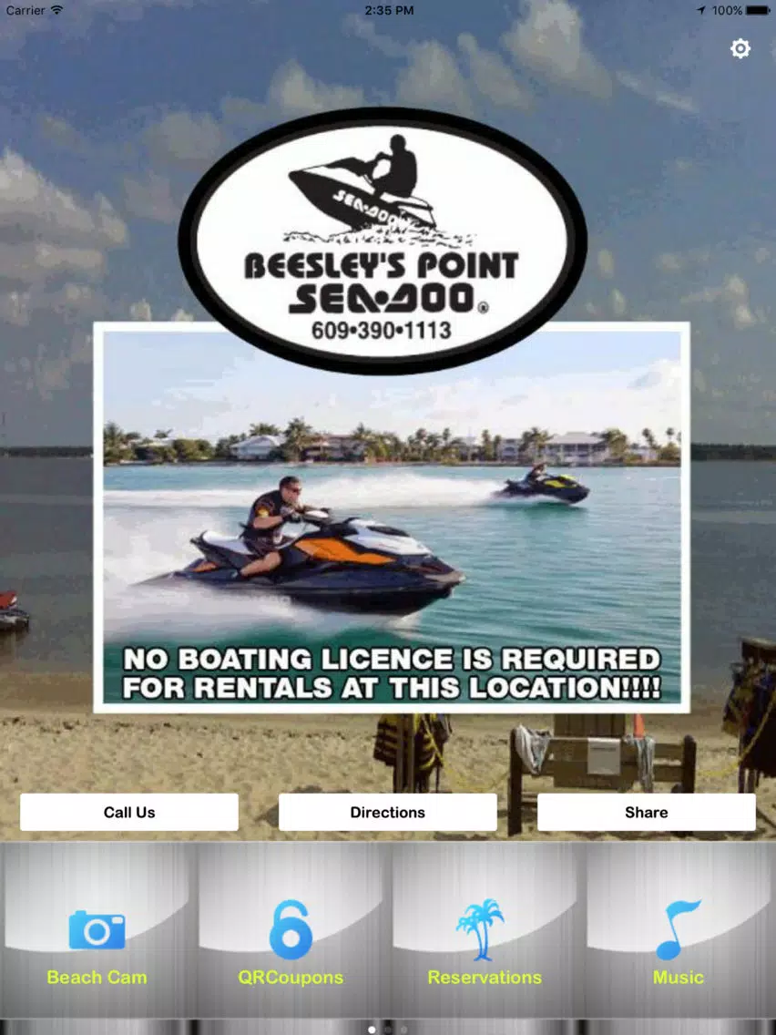 Ảnh chụp màn hình của Beesley's Point Sea Doo iPad 