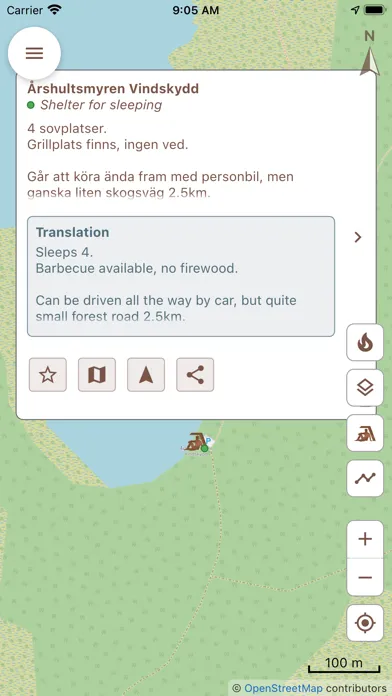 Capturas de pantalla de Shelter Map (Vindskyddskartan)