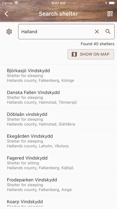 Capturas de pantalla de Shelter Map (Vindskyddskartan)