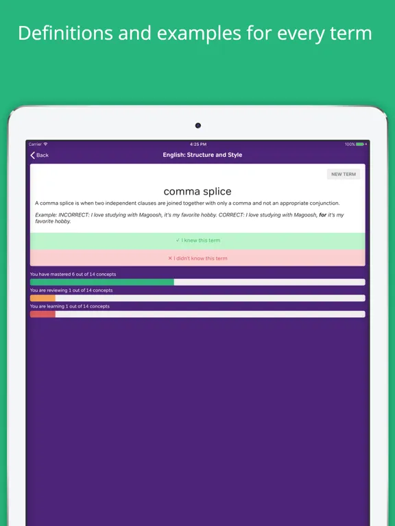 Tangkapan skrin ACT Practice Flashcards iPad