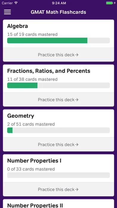 GMAT Math Flashcards Ekran Görüntüleri