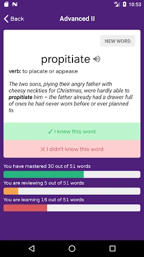 GRE Vocabulary Flashcards Screenshots