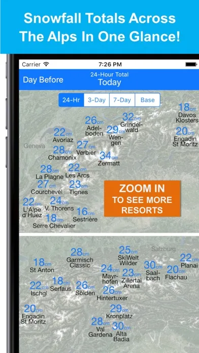 Alps Snow Map - Snow Reports 스크린샷